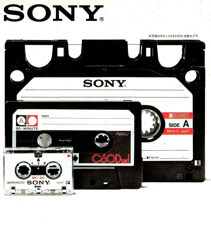 Microcassette, Compact Cassette, ELCASET